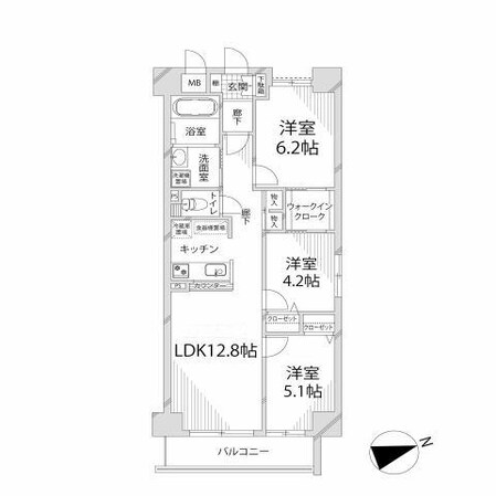 キャッスルコート岩端の物件間取画像